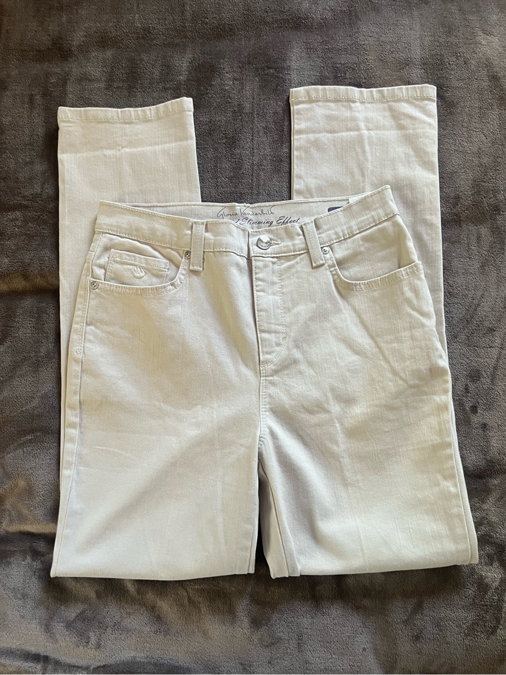 Gloria Vanderbilt Cream Stretch women’s Straight-Leg Jeans